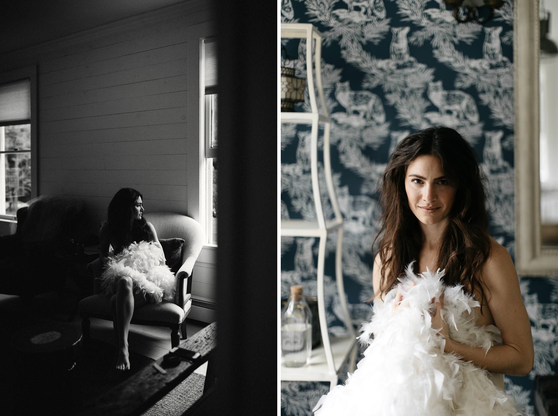 Rachel & David Boho Catskills wedding at Foxfire Moutain House by Jean-Laurent Gaudy