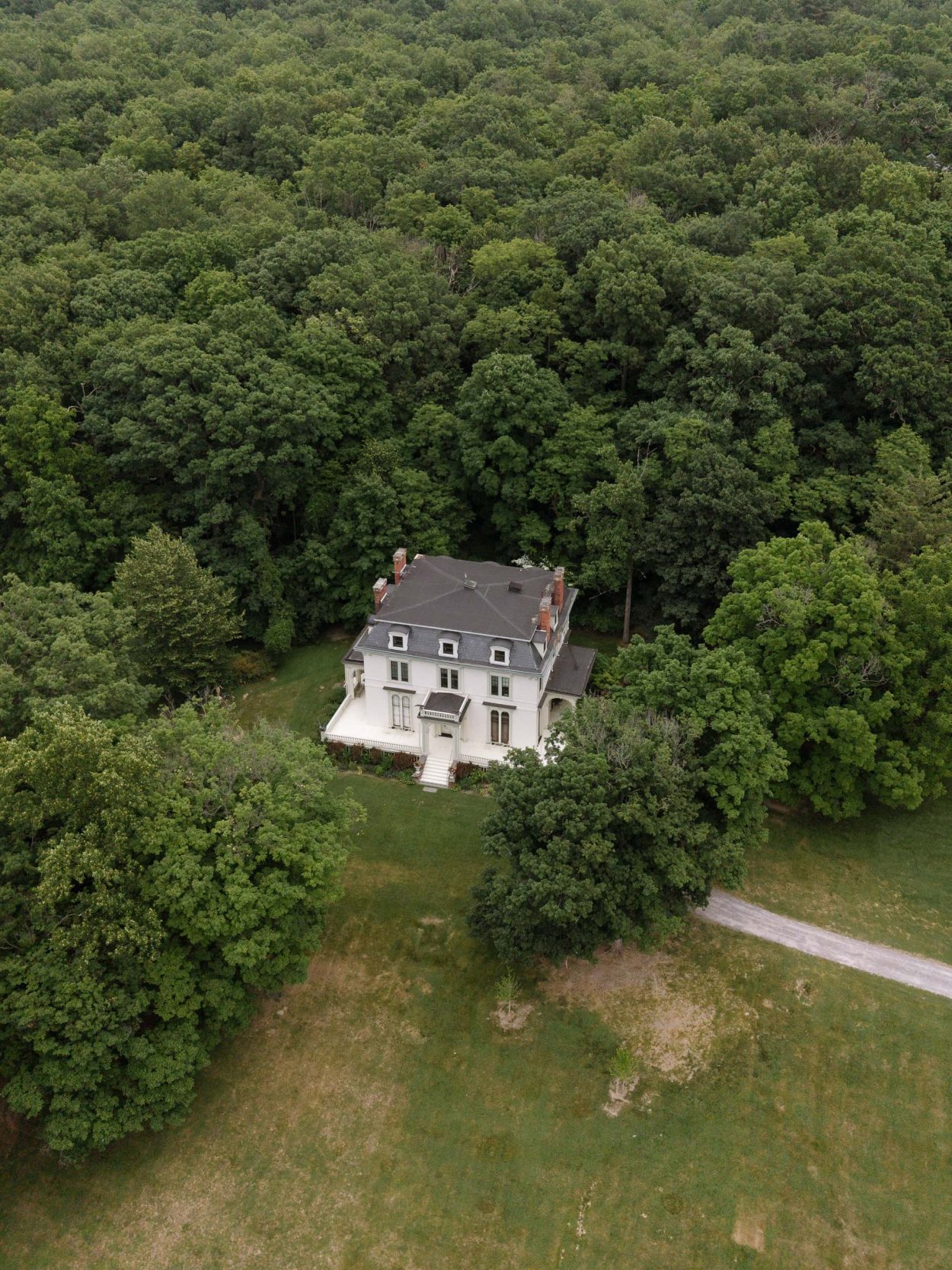 Outdoor wedding ceremony at a private estate in Germantown, Hudson Valley