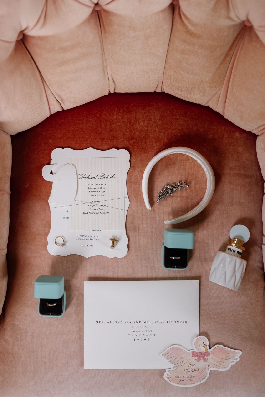 Wedding dress and bridal details at a Hudson Valley private estate wedding